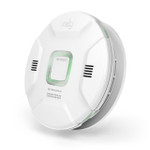Angle view of Rely Battery Operated Combination Smoke and Carbon Monoxide Detector, Voice Alert & LED Rings, 10-Year Battery