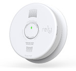 Angle view of Rely Essentials Hardwired Combination Smoke and Carbon Monoxide Detector, Interconnectable, 9V Battery Backup