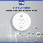2-in-1 Feature of Rely Essentials Battery Operated Combination Smoke and Carbon Monoxide Detector with Voice Alerts