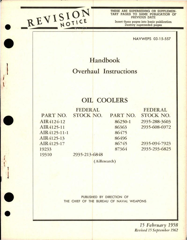 Overhaul Instructions for Oil Coolers [june22oilfwam21] - AirCorps