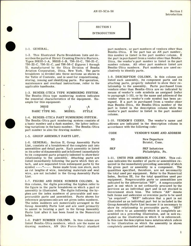 Illustrated Parts Breakdown for Direct Cranking Electric Starters AirCorps Library