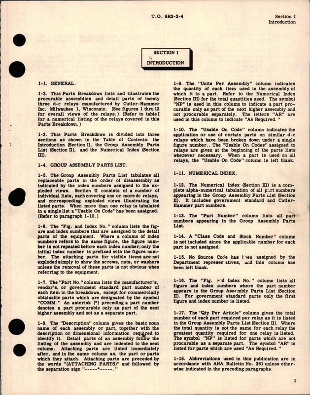 Illustrated Parts Breakdown for Relays - 6041H Series - AirCorps Library