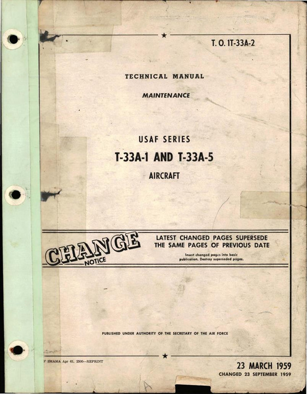 Maintenance Manual for T-33A-1 and T-33A-5 - AirCorps Library