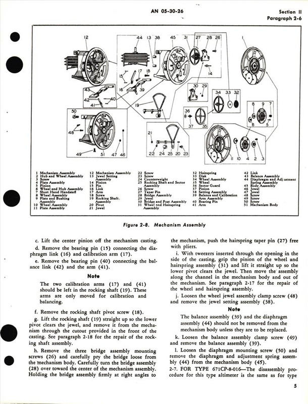 Overhaul Instructions for Sensitive Altimeters Kollsman Type 1845X