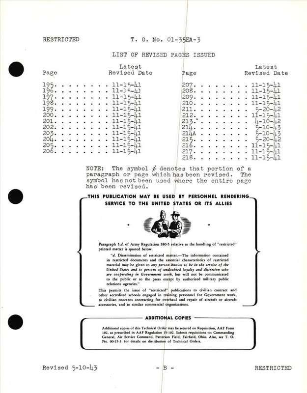 Overhaul Instructions for Army Models RB-26, RB-26A and B-26B ...