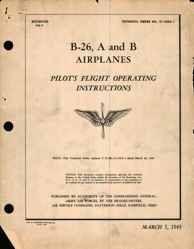 Pilot's Flight Operating Instructions for B-17F Airplane