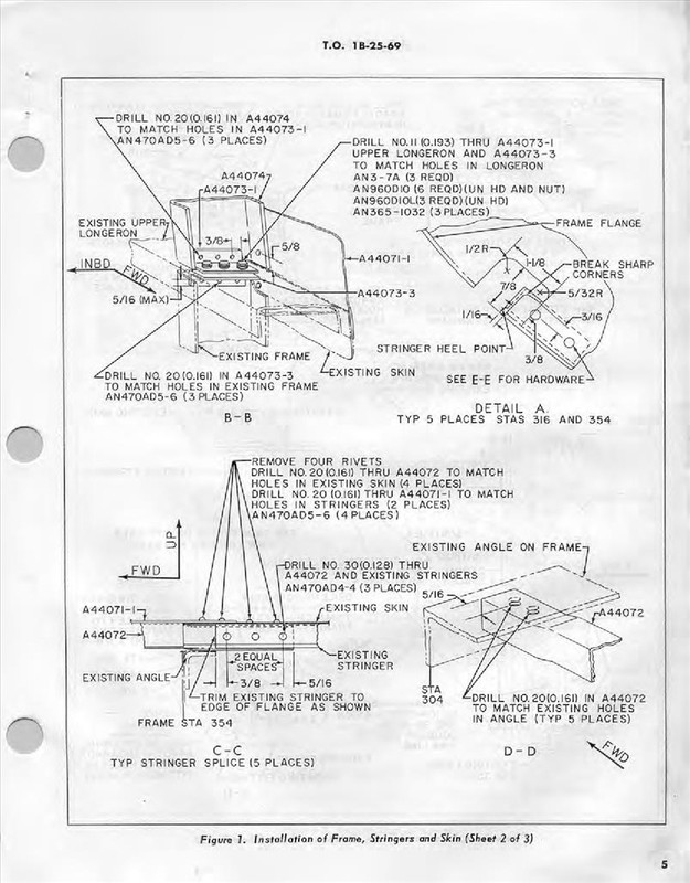 Removal of Life Raft Compartment and Release Mechanism, B-25 Aircraft ...
