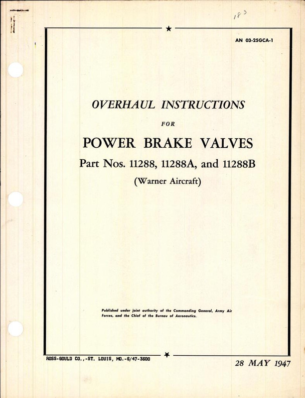 Overhaul Instructions for Power Brake Valves - AirCorps Library