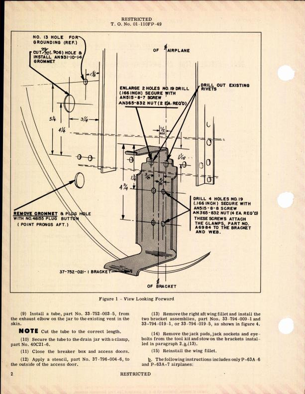 Installation of Battery Drain Sump Jar Assembly for P63A AirCorps