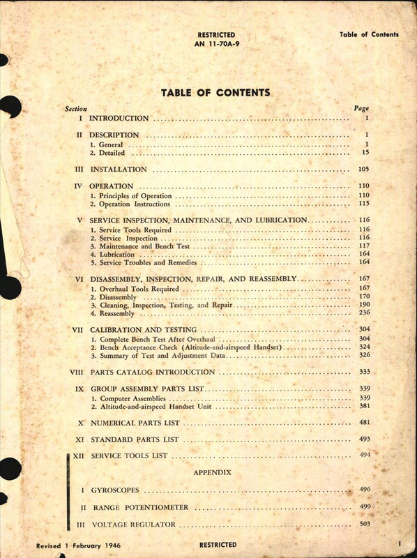 Operation, Service, & Overhaul Instructions with Parts Catalog for Type CH  Computer Models - AirCorps Library