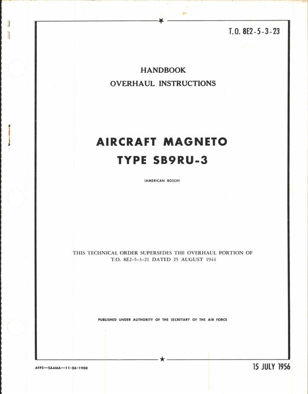 Overhaul Instructions for Aircraft Magneto Type SB9RU-3 - AirCorps