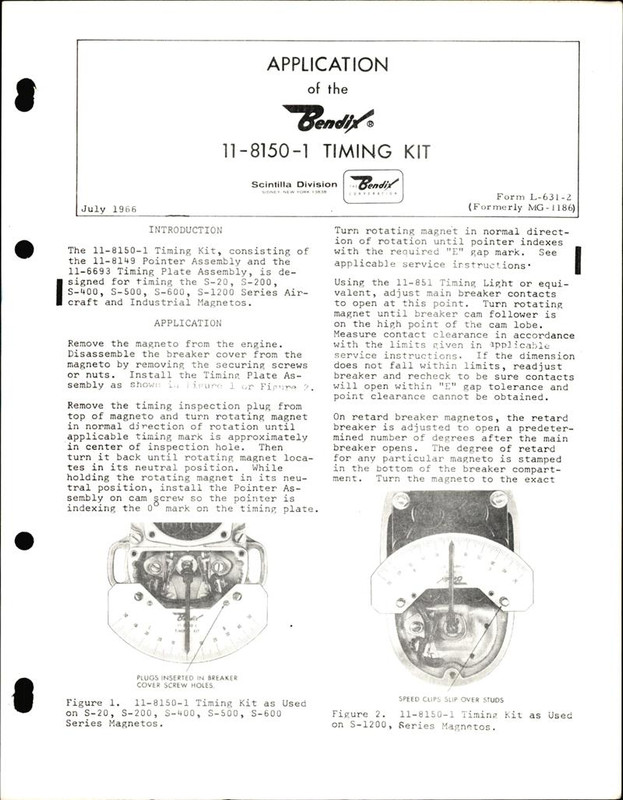 Application of the Bendix 11-8150-1 Timing Kit - AirCorps Library