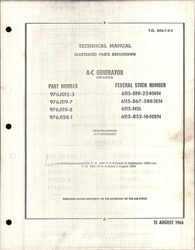 Illustrated Parts Breakdown For A C Generator Aircorps Library Illustrated Parts Breakdown For A C Generator Aircorps Library