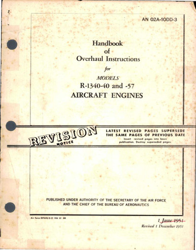 Overhaul Instructions for R-1340-40 and R-1340-57 Engines - AirCorps ...