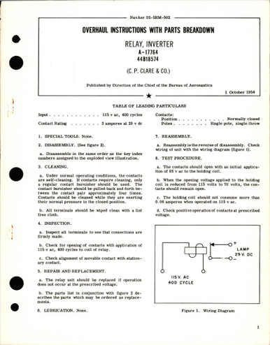 Overhaul Instructions with Parts Breakdown for Selector Assembly Type ...