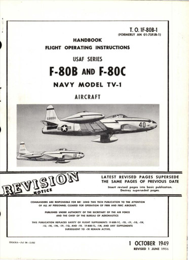 Flight Operating Instructions for F-80B, F-80C, and TV-1