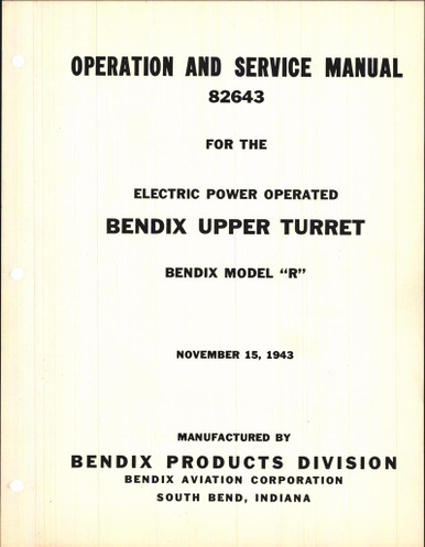 Operation & Service Manual for the Electric Power Operated Bendix Upper ...