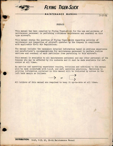 D54 Maintenance Maintenance Manual for C-46, C-54, and DC-6 - AirCorps Library