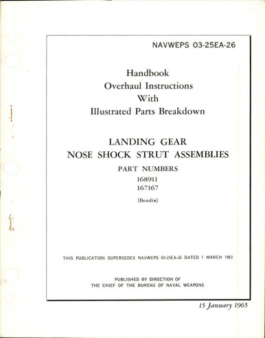 Overhaul Instructions with Illustrated Parts Breakdown for Landing Gear ...