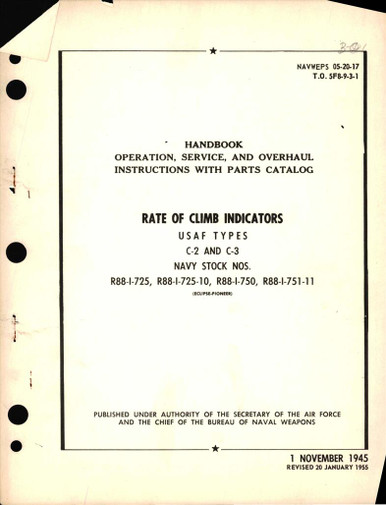 Operation, Service, and Overhaul Instructions with Parts Catalog for ...
