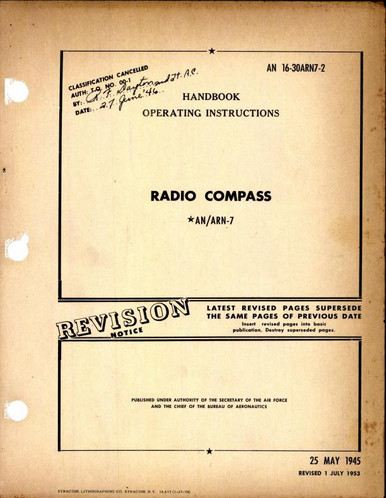 Handbook Operating Instructions for Radio Compass AN & ARN-7 - AirCorps ...