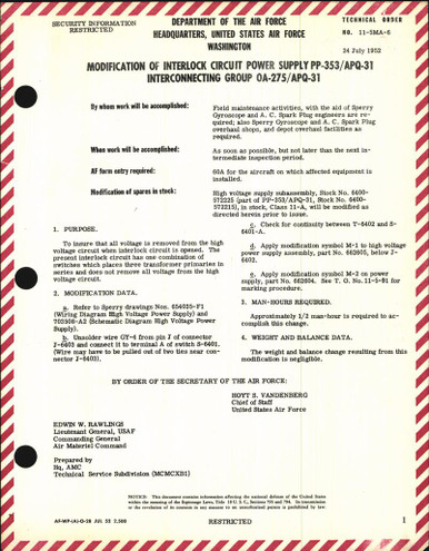 Overhaul Instructions for Azimuth Computer Type CP-35/APQ-31 - AirCorps  Library