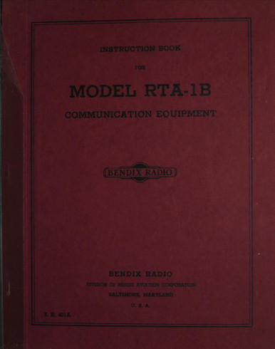 Basic Communication Rta Instruction Book for Model RTA-1B Communication Equipment - AirCorps ...
