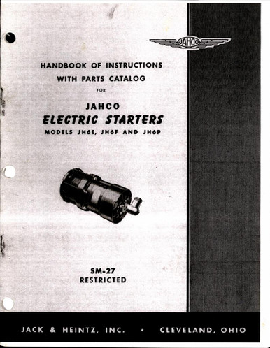 Handbook of Instructions with Parts Catalog for Jahco Electric