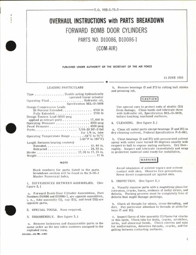 Overhaul Instructions with Parts Breakdown for Forward Bomb door ...