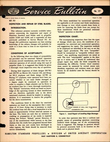 Blade Inspection Instructions.pdf Inspection and Repair of Steel Blades, Ref 751 - AirCorps Library