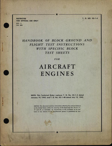 Handbook of Block Ground and Flight Test Instructions with Specific ...