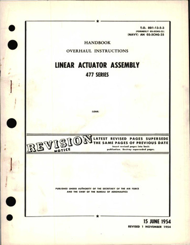 Overhaul Instructions for Linear Actuator Assembly 477 Series