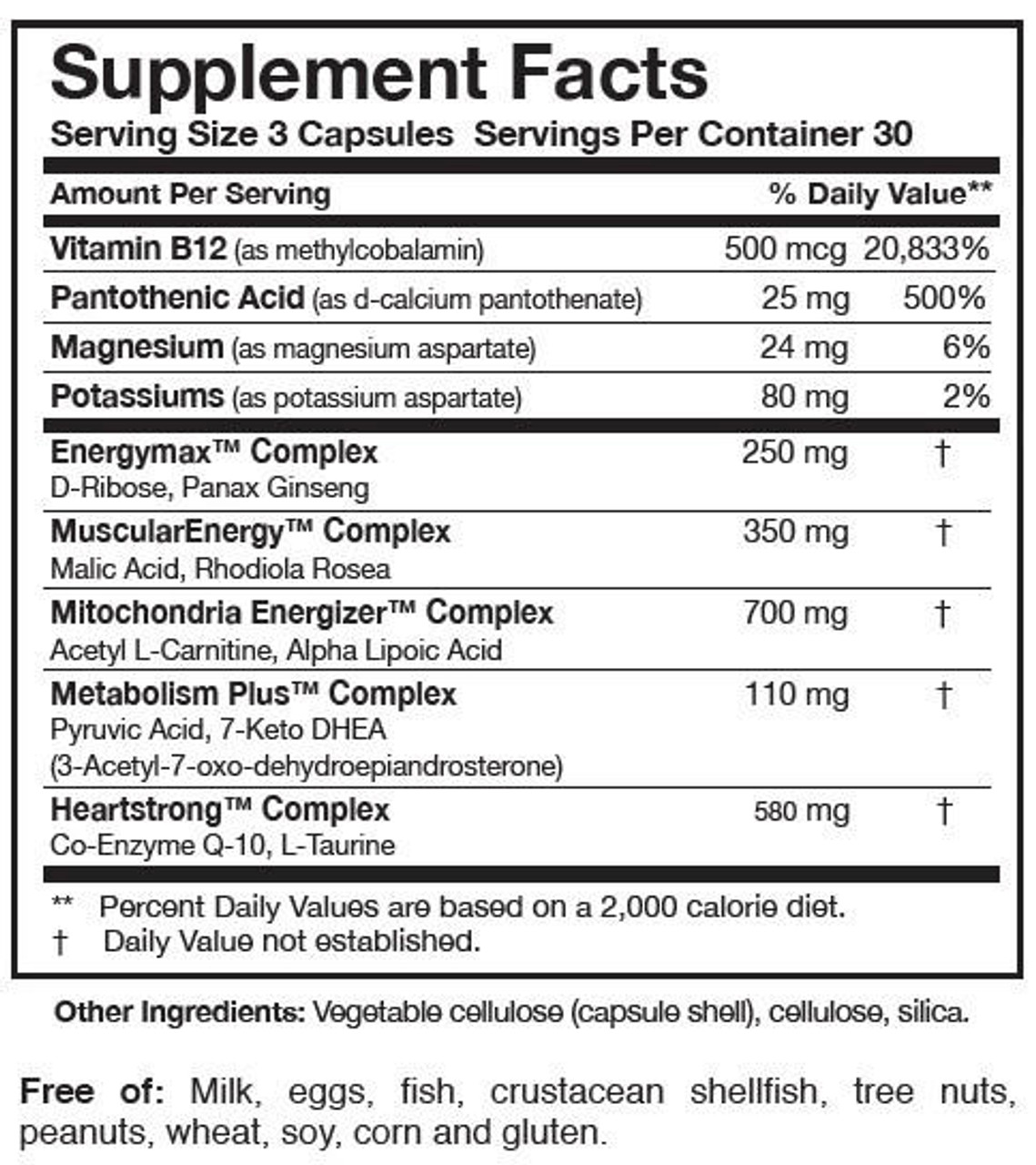 Researched Nutritionals Energy Multi-Plex 90 caps 