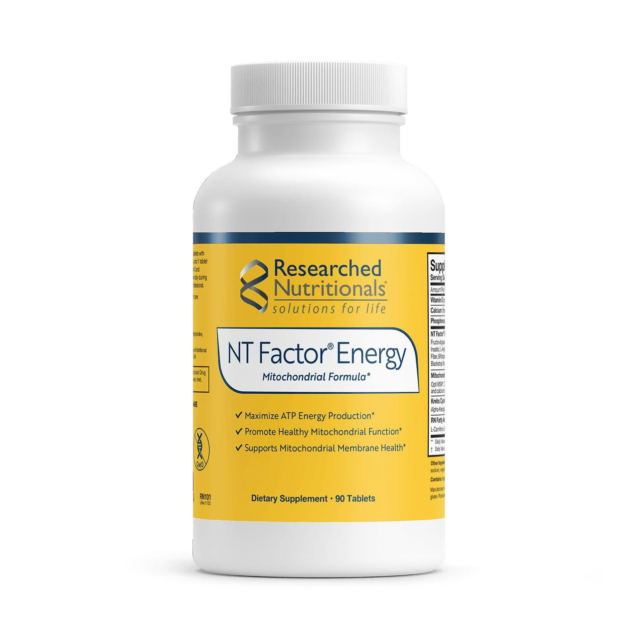 Researched Nutritionals NT Factor Energy Mitochondrial Formula 90 tabs *SHIPS FREE* 
