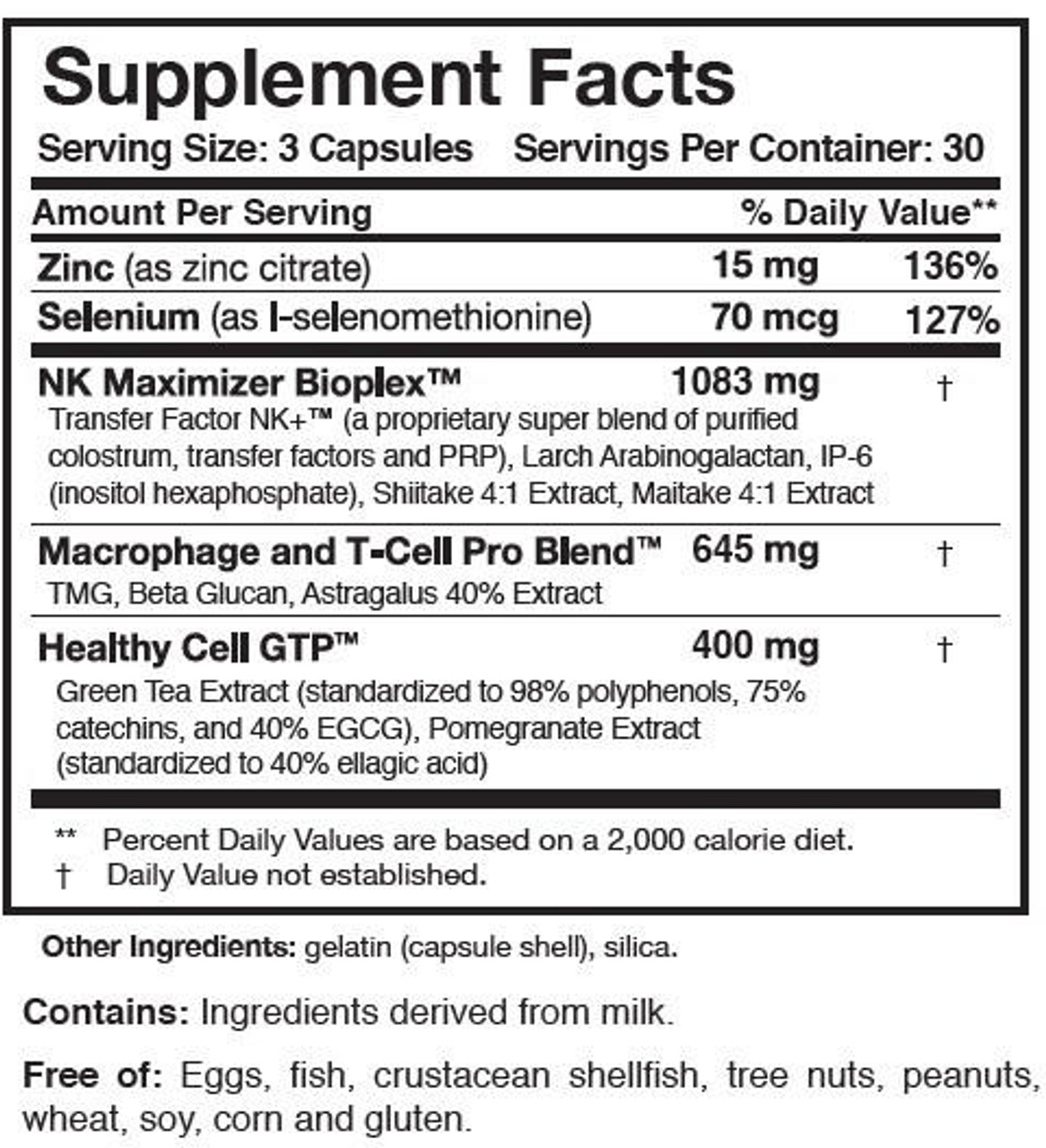 Researched Nutritionals Transfer Factor Multi-Immune 90 caps 