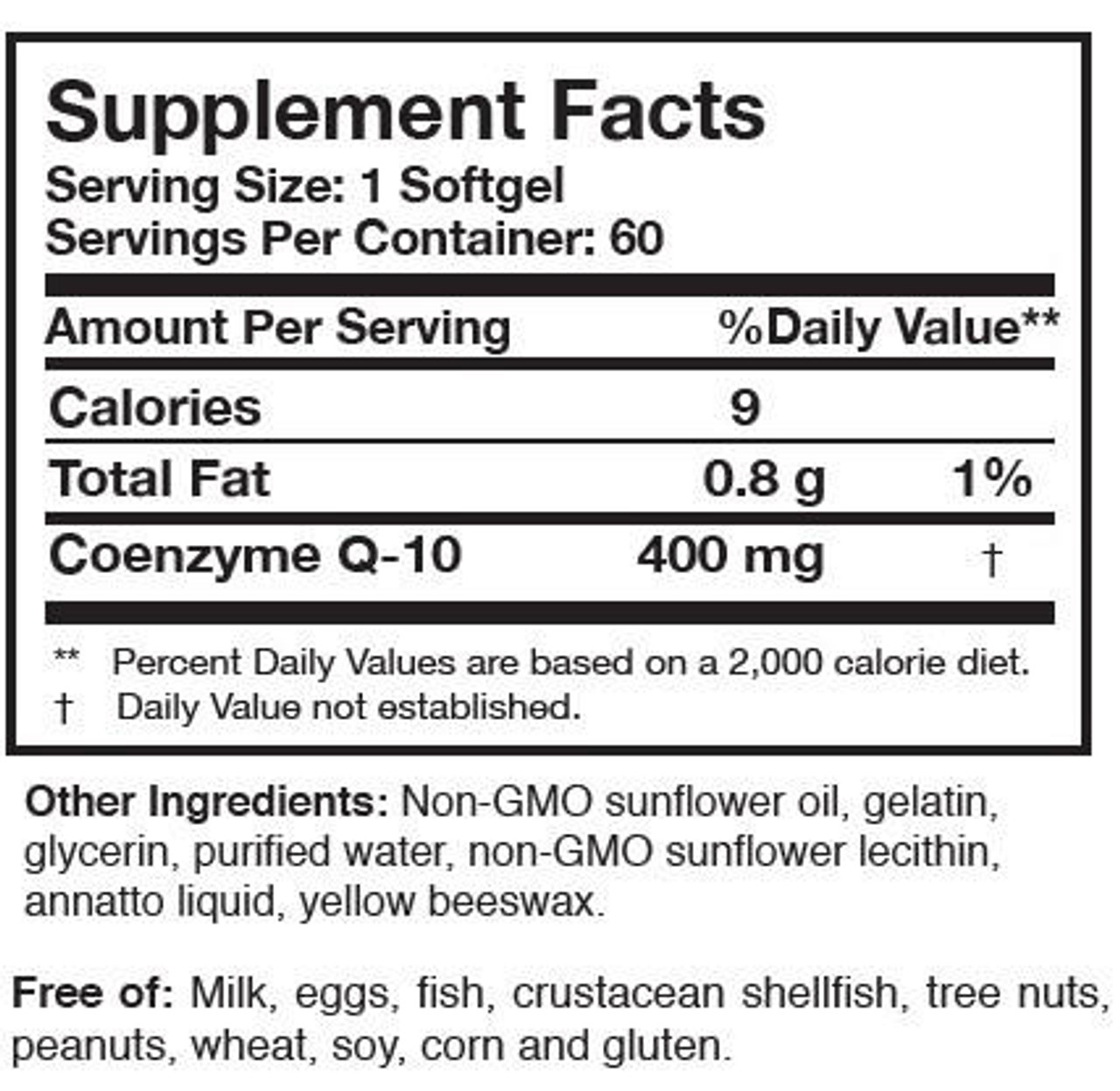 Researched Nutritionals CoQ10 Power 400 mg 60 softgels *SHIPS FREE* 