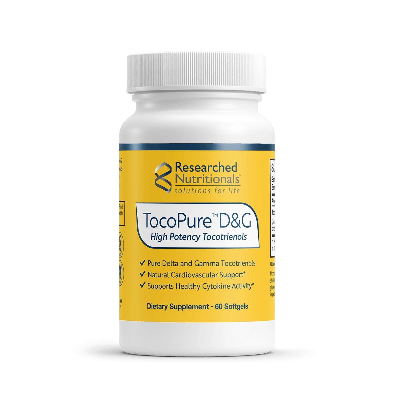 Researched Nutritionals TocoPure D&G High Potency Tocotrienols 60 softgels 