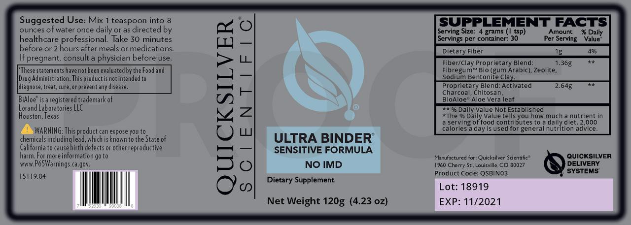 Quicksilver Scientific Ultra Binder Sensitive Formula 