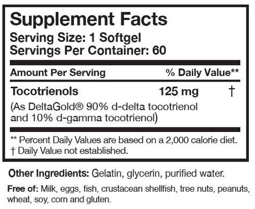 Researched Nutritionals TocoPure D&G High Potency Tocotrienols 60 softgels 