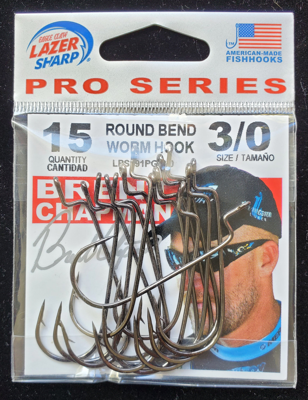 Lazer Sharp Round Bend Worm Hooks 15ct - NYCeFISHING