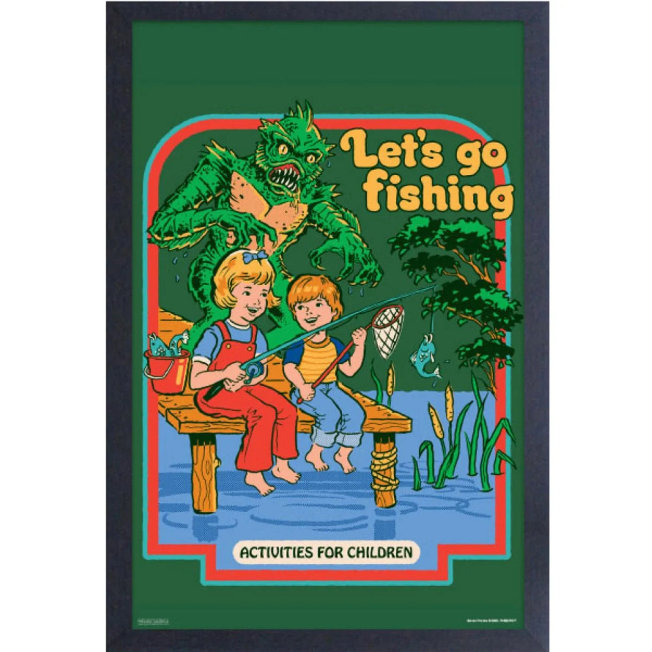 Steven Rhodes Let's Go Fishing Framed Art Print