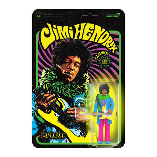 Jimi Hendrix Are You Experienced? Black Light ReAction Figure