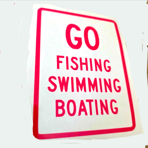 NYCeFISHING Go Fishning Swimming Boating Decal