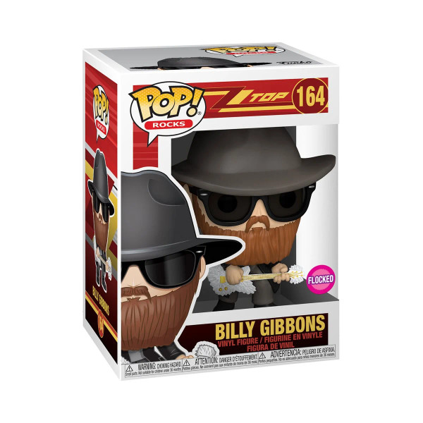 ZZ Top Billy Gibbons Flocked Funko Pop! Vinyl Figure #164