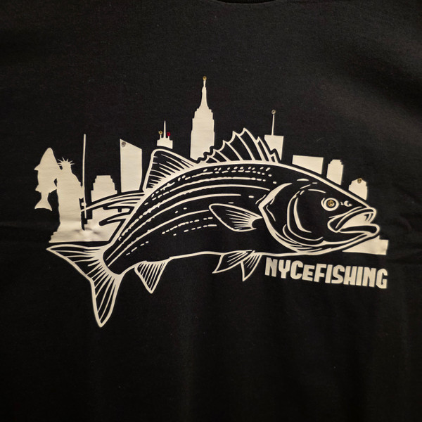 NYCeFISHING Skyline Striper T Shirt w Rhinestones