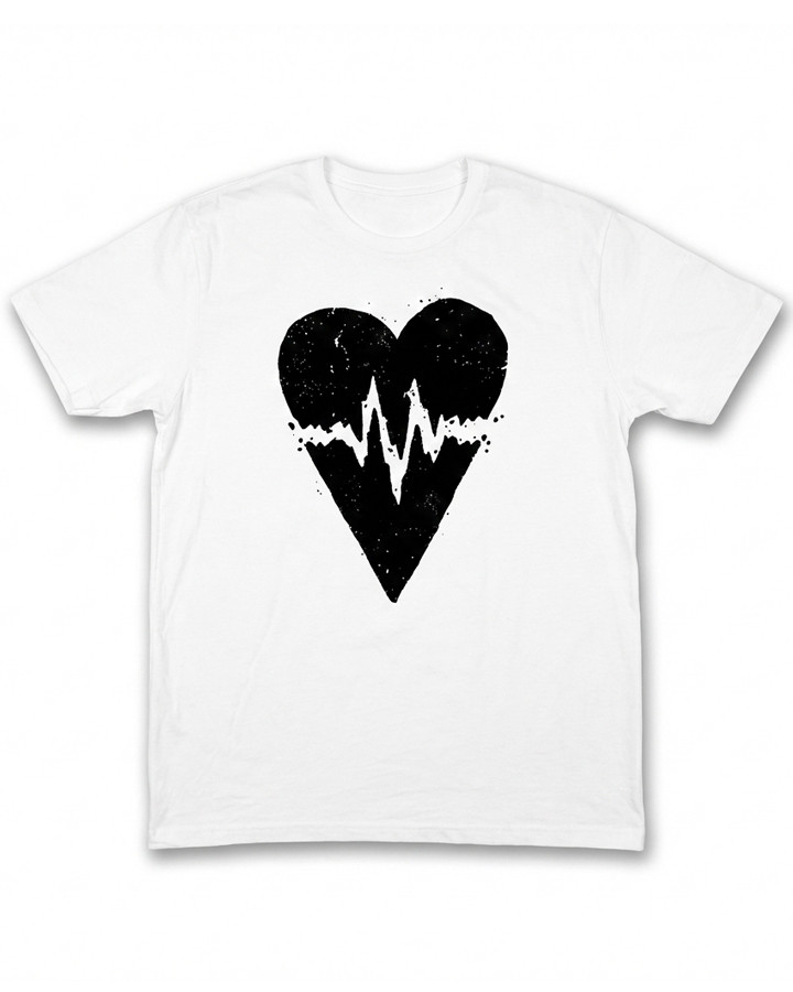 Tシャツ(半袖+袖なし) epine label Heart and Broken heart tee Broken HeartTee