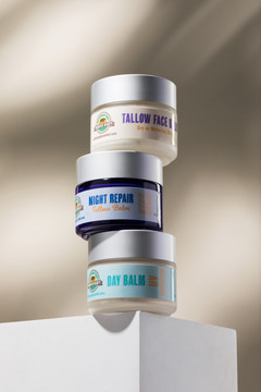 Tallow Face Balm for Dry and Maturing Skin - deep moisturizer, antiaging, all natural, organic, regenerative skincare.