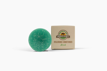 Hyaluronic Conditioner Bars - a plastic free solution for silky, frizz free hair.  Detangles with silk peptides and botanical extracts.  All hair types.