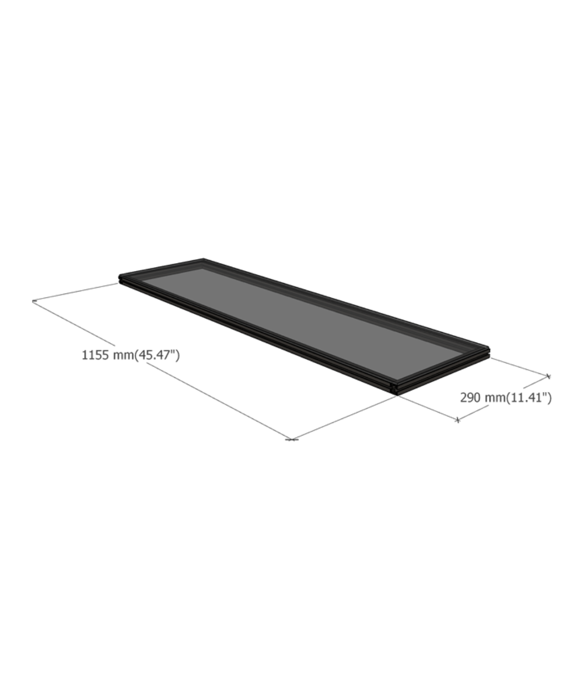 DF Series Adjustable Back Half Shelf