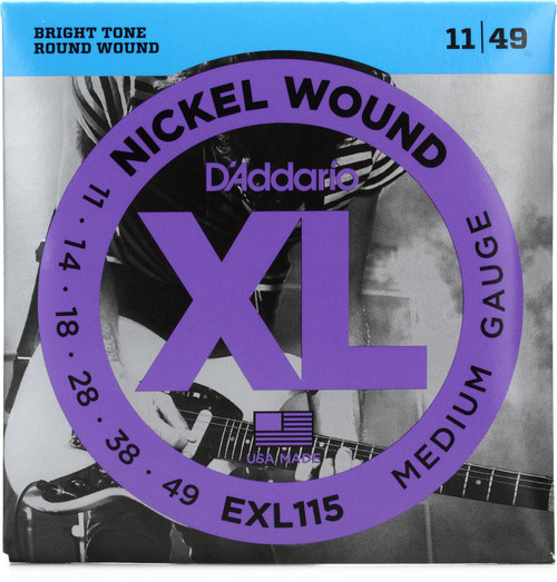 EXL115 D'Addario Nickel Wound, Medium Guitar Stings